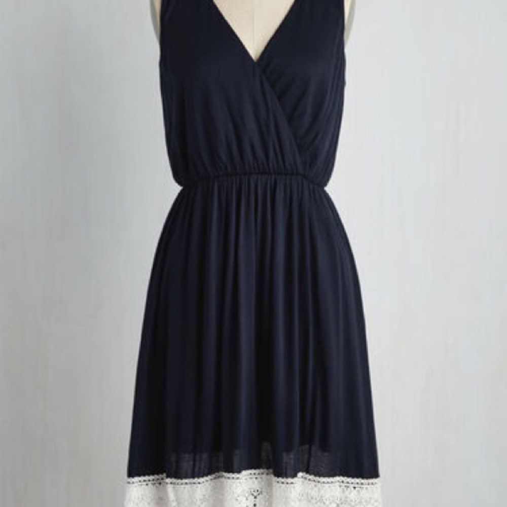 ModCloth Sweet Leadership dress in navy